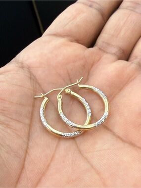 14Kt Real Gold Hoop Earrings For Women